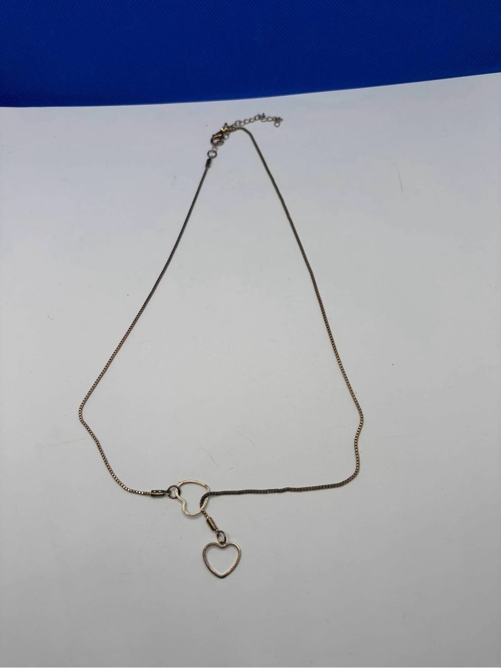 Delicate Gold Heart Link Necklace - Women Jewelry